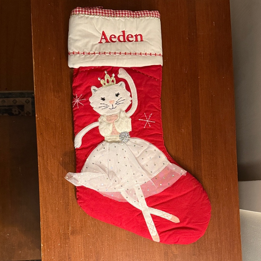 Pottery Barn Kids Red and White Holiday Stocking